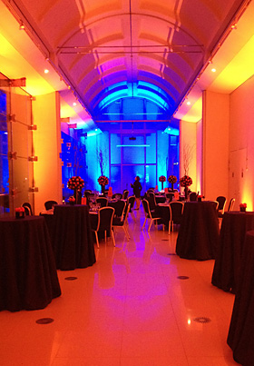 Atmospheric lighting at the Sheffield Millennium Gallery