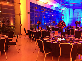 Atmospheric lighting at the Sheffield Millennium Gallery