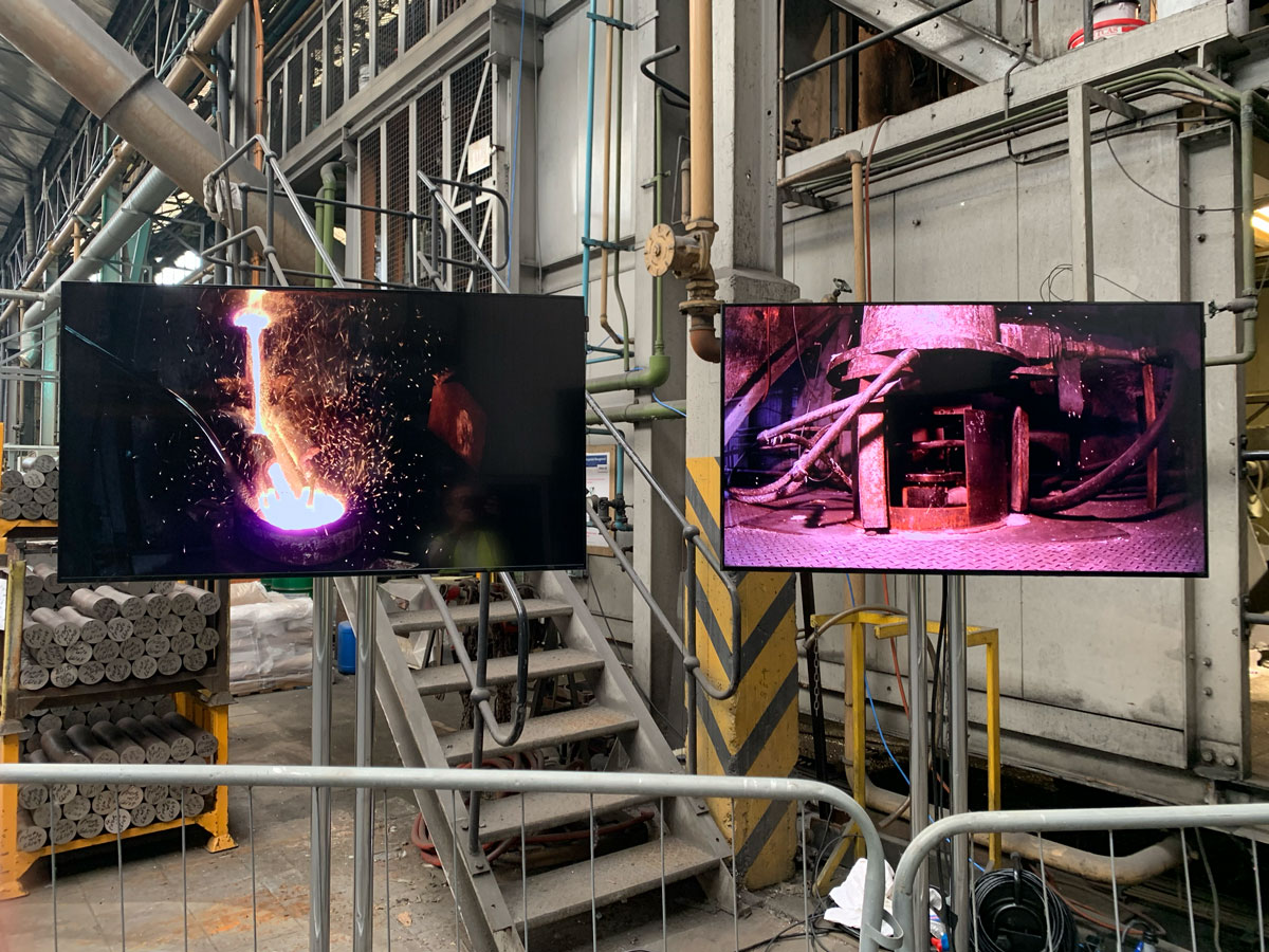 CVC event services equipment in an industrial setting